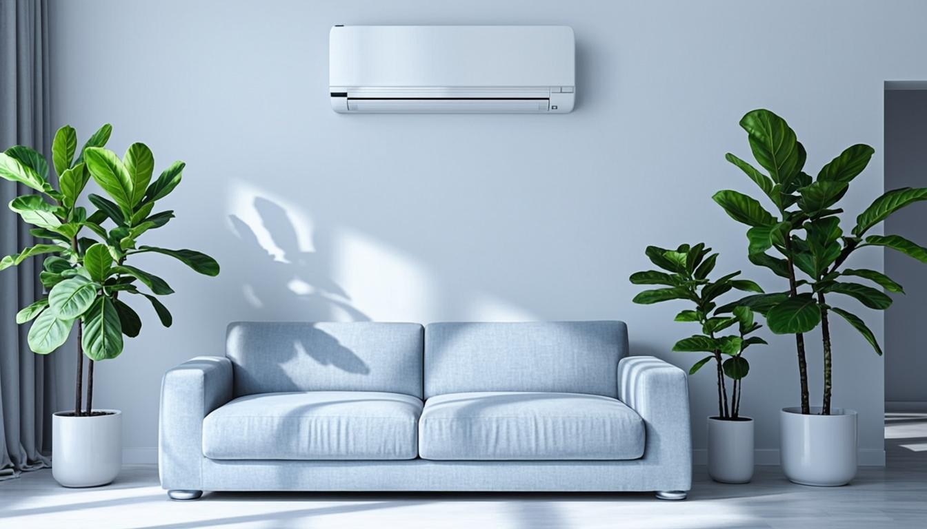 Ambiente moderno climatizado con aire acondicionado split